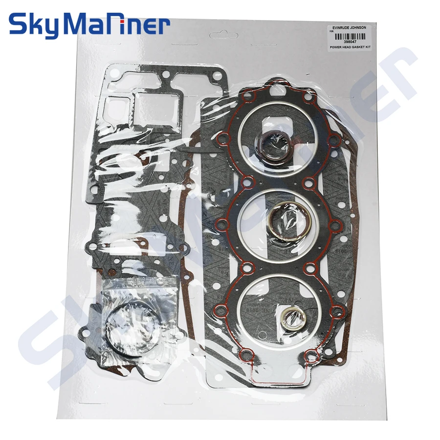 Power Head Gasket Set 398047 0398047 438904 0438904 777421 18-4323 For Evinrude Johnson OMC 50HP 60HP 65HP 70HP 3cyl 1986 & Up