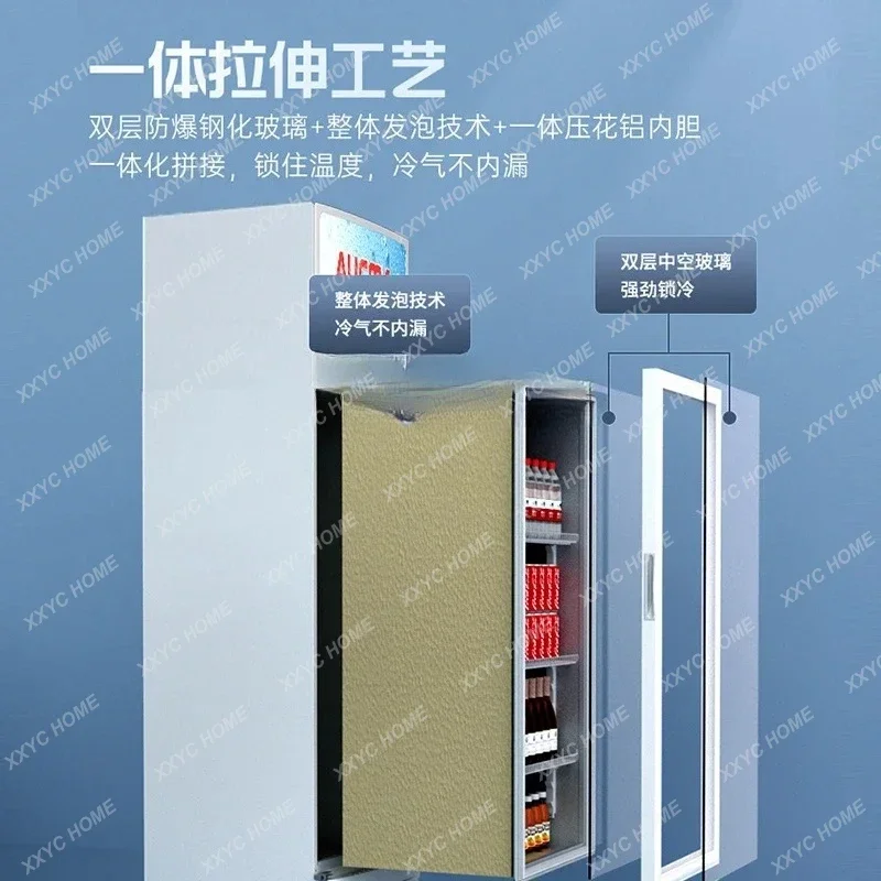 

AAA61 Первоклассный энергоэффективный коммерческий холодильный шкаф-витрина Вертикальный однодверный коммерческий шкаф для напитков Ca