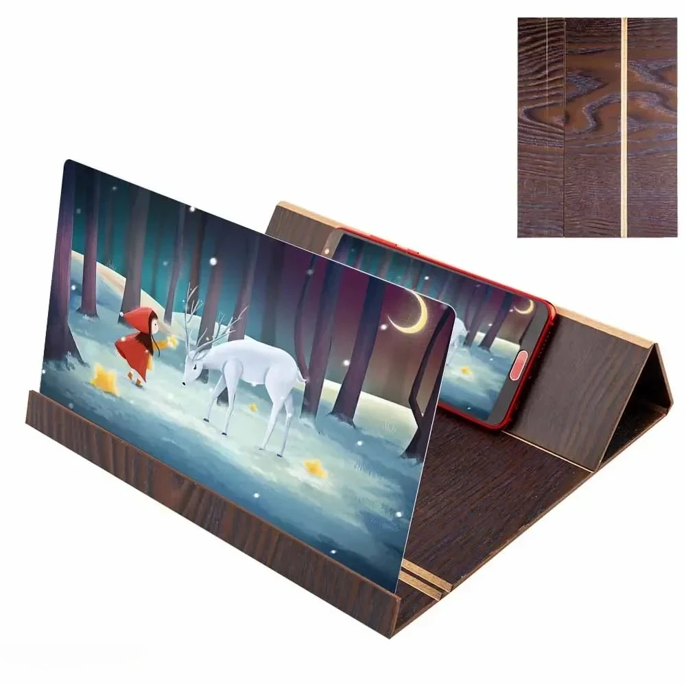 

12Inch Phone Screen Magnifier 3x Bracket Optical Acrylic Lens Magnifying Glass Cellphone Watching Reading Fresnel Lens Loupe