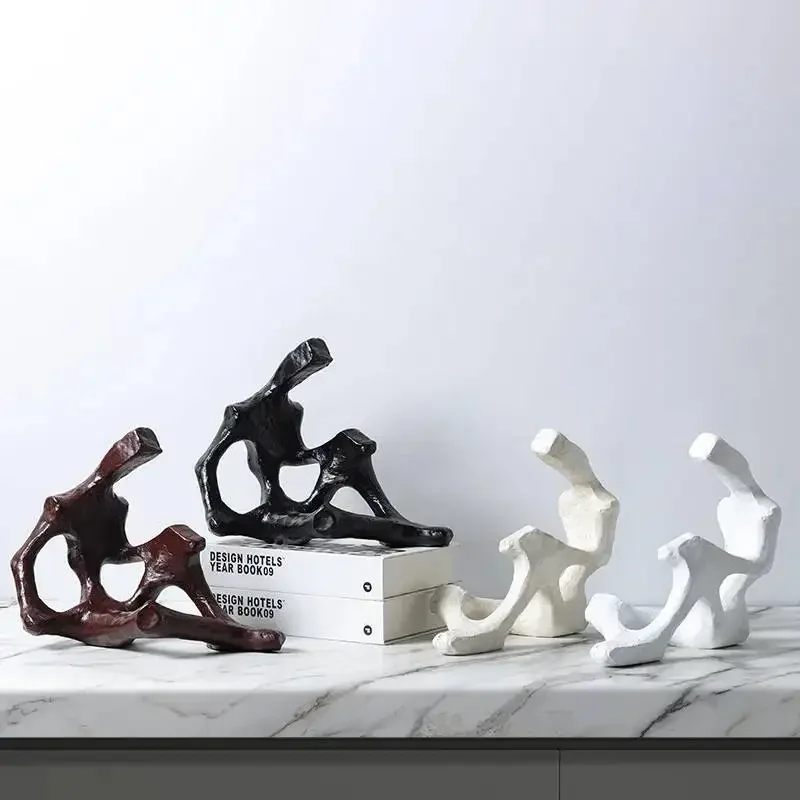 Resin Handicraft Abstract Figure Sculpture Skeleton Skeletonized Decorative Figurines Home Decoration Accessories