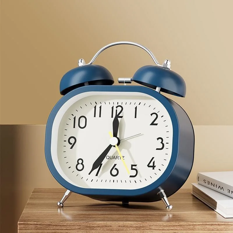 Alarm clock for students Waking up artifact High volume metal mechanical bell clock Children's home alarm High school student