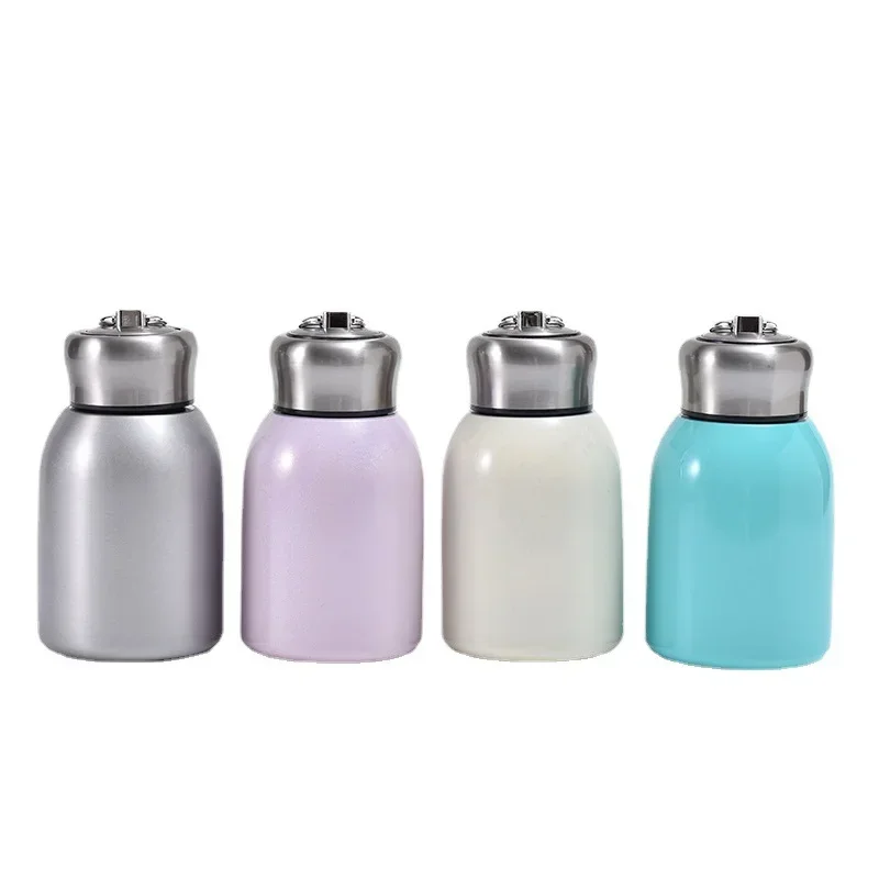 300ML Stainless Steel Vacuum Flask with Lifting Ring Double-layer Vacuum Water Bottle Thermos Cup for Student