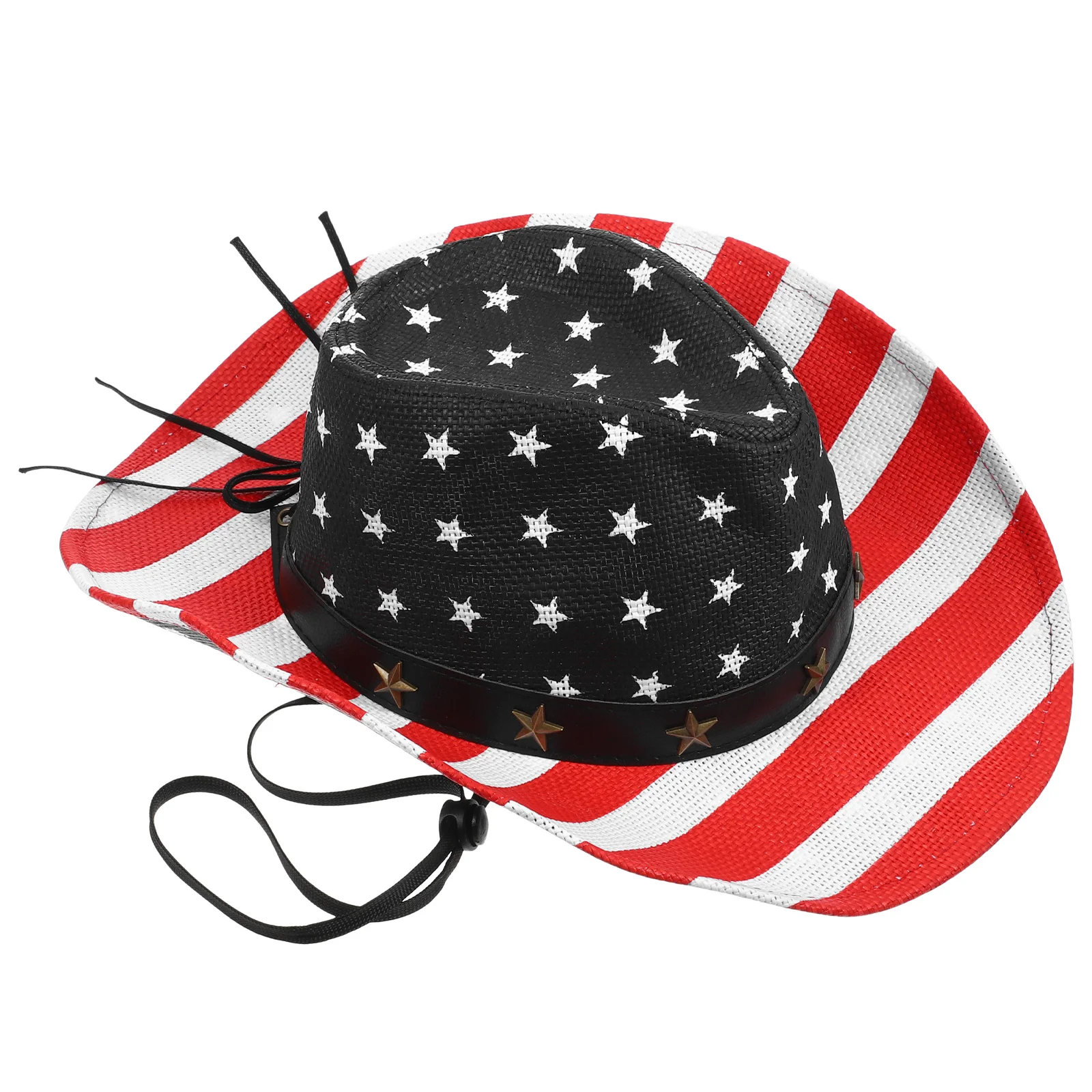 

Independence Day Patriotic America Flag Hat Decorative Strap Party Hat Usa Flag Costume Funny Accessories for Fourth of July