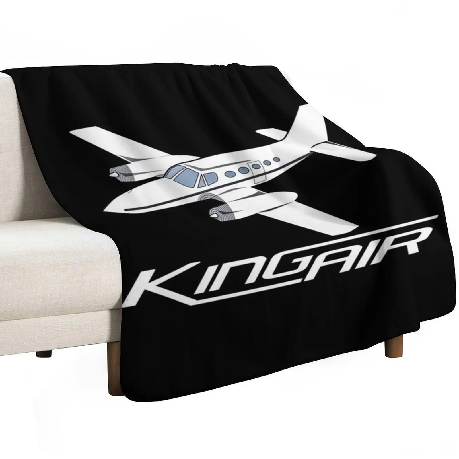 King Air Aircraft Throw Blanket Flannels christmas decoration Luxury For Sofa Thin Loose Decorative Throw Blankets