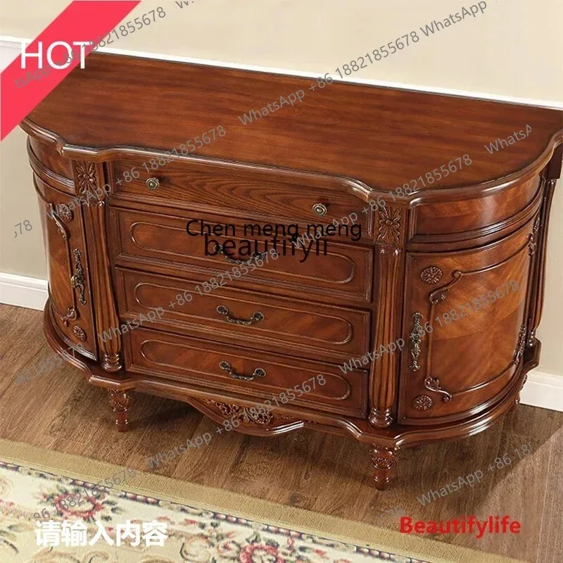 cn8350 ss American solid wood entry is opposite the door entrance table, living room sofa backrest corridor locker, aisle agains