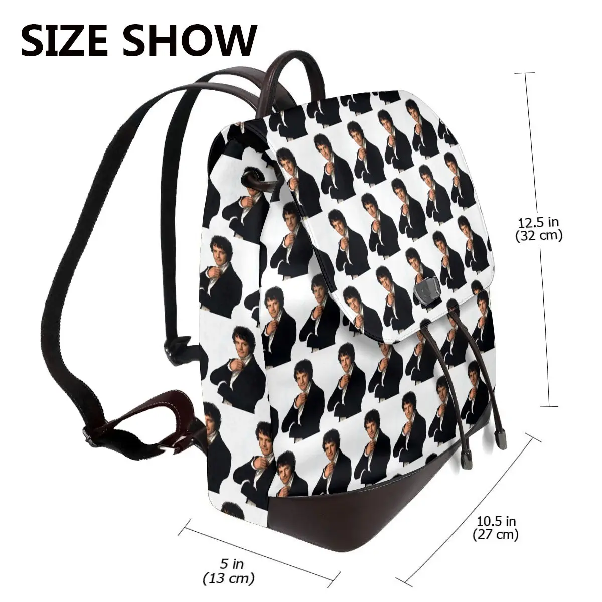 Colin Firth As Mr Darcy In Pride And Prejudice Bookbag School Student Bags Hiking Travel Daypack for Women Derma Backpack