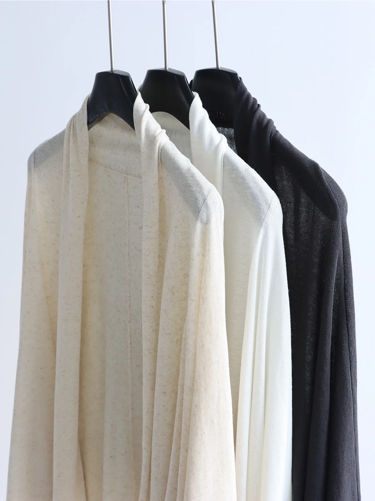 Dave&di Linen Bat Sleeve Knitted Sweater With Loose Fit Cardigan Dry And Lazy Sun Protection Shawl For Women