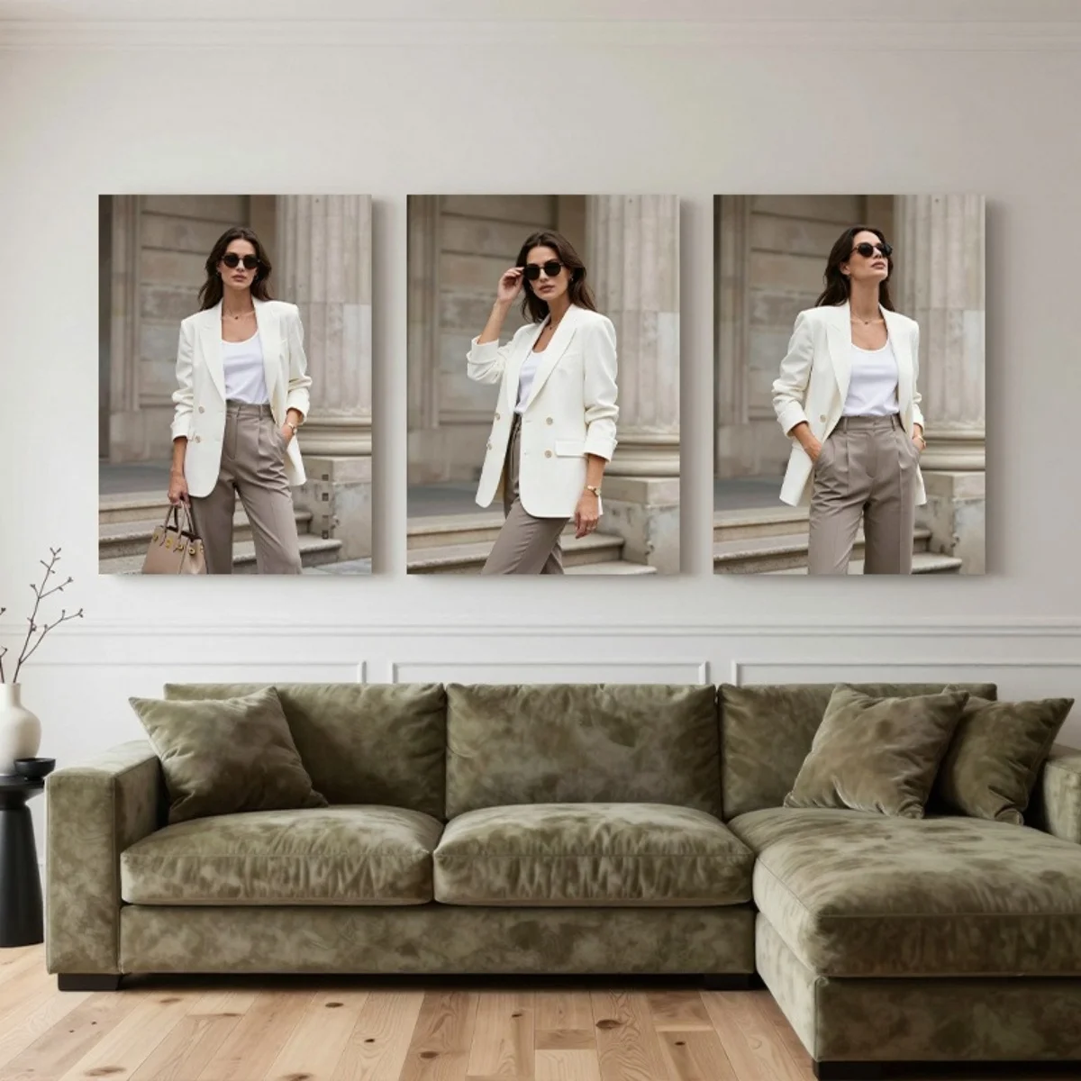 3-Piece Personalized Canvas Wall Art Set — Featuring Frameless Custom Posters and Comfort-Mounted Canvas Prints. An Ideal Choice view 3