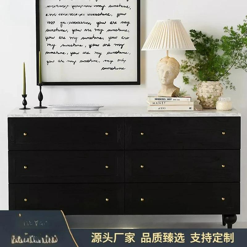 

Customized, American light luxury six-chest cabinet, drawer storage side cabinet