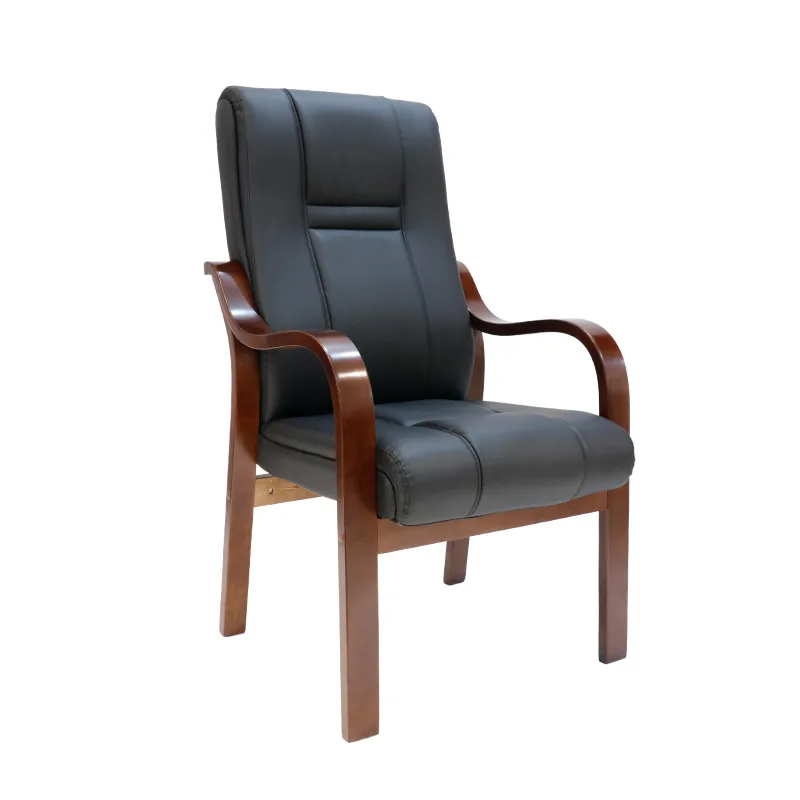 

Solid wood conference chair government hotel office chair four-legged oak armrest chess and card