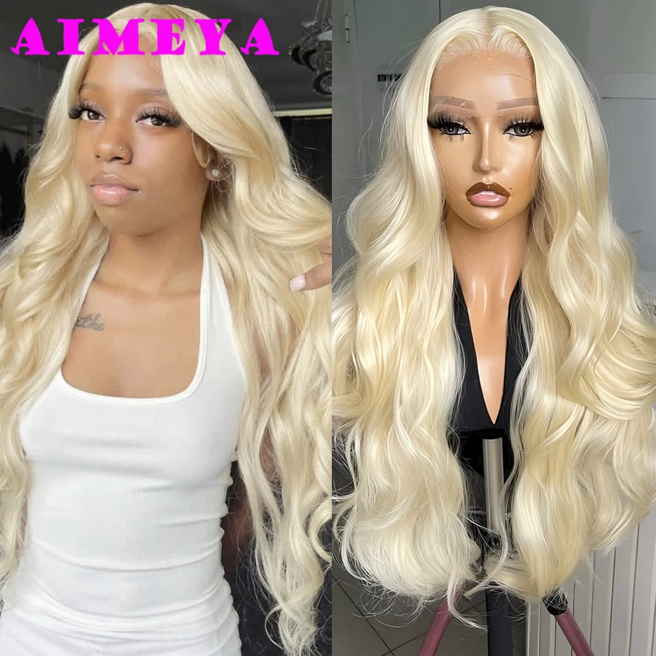 

613 Блондинка, кружевной передний парик 13x4, естественная линия волос, бесклеевой длинный объемный синтетический парик для женщин, повседневное использование, косплей, фронтальный парик