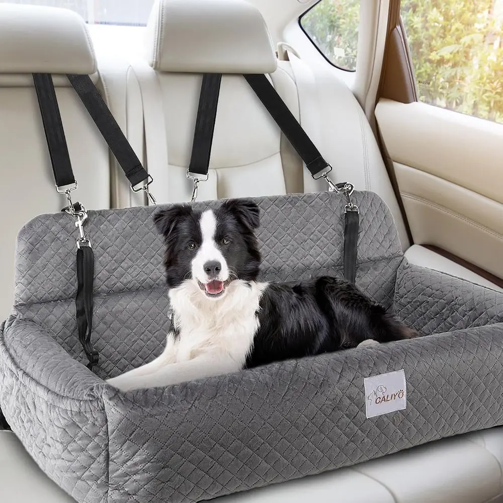 Universal Memory Foam Dog Car Seat Cover - Waterproof & Washable for Medium to Large Breeds