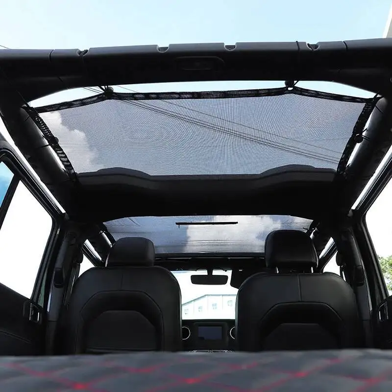 Car Sunshade Cover UV Sun Protection Roof Insulation Net For Jeep Wrangler JL For JT Gladiator 2018 Up 4-Door Car Accessories - view 2