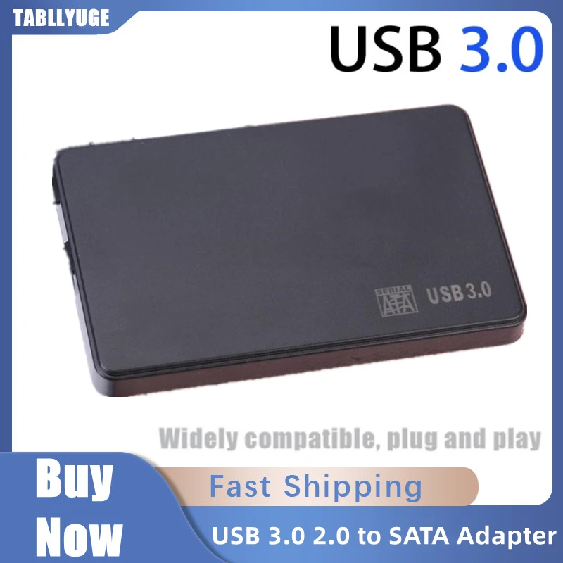 

2.5 inch HDD SSD Case USB 3.0 2.0 TO SATA Adapter Free 5 6Gbps Box Hard Drive Enclosure for 2TB HDD Disk For Windows Mac OS