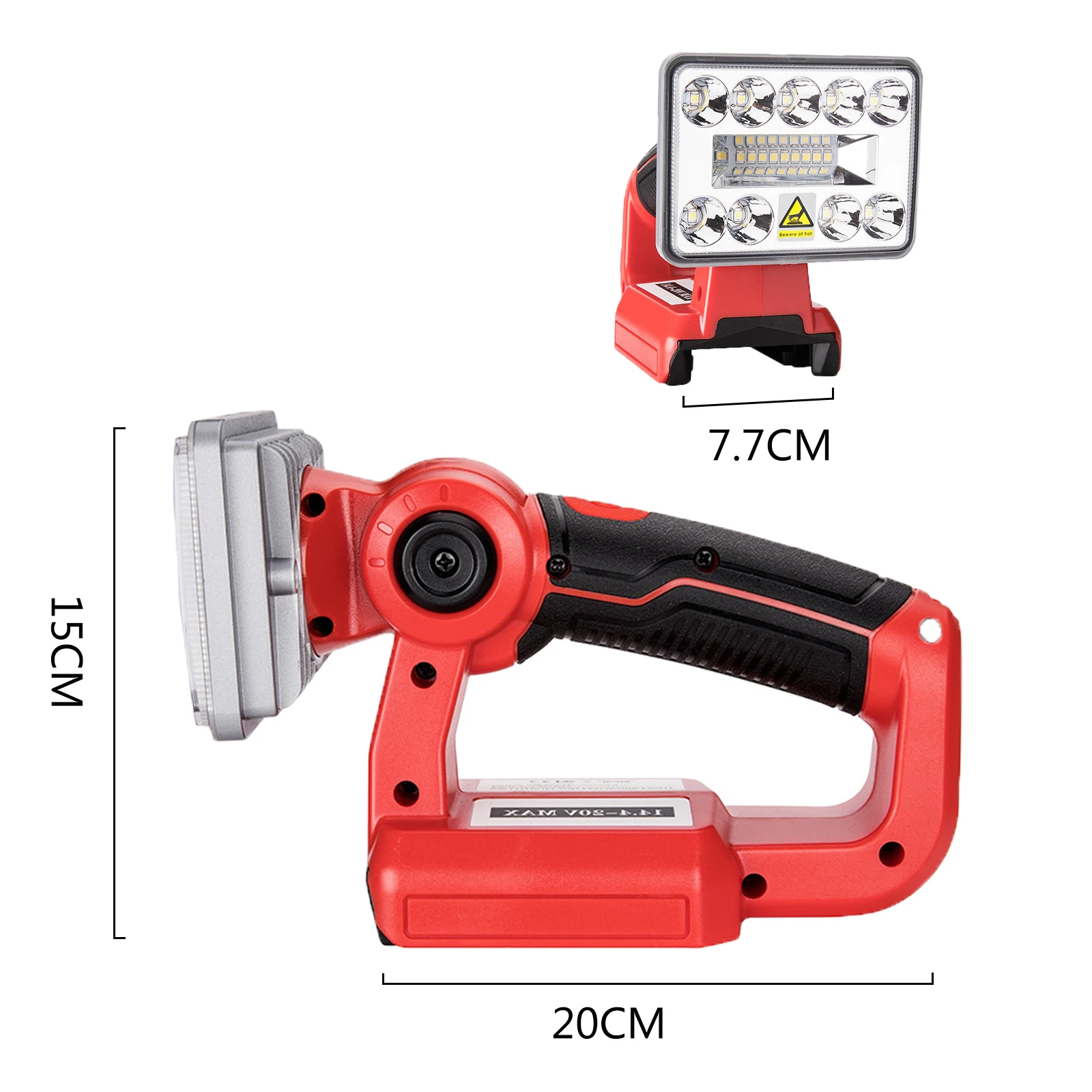 9W 3Inches LED Work Light For Milwaukee 18V Li-ion Battery Flashlight Torch Spotlight Portable Outdoor Emergency Lamp