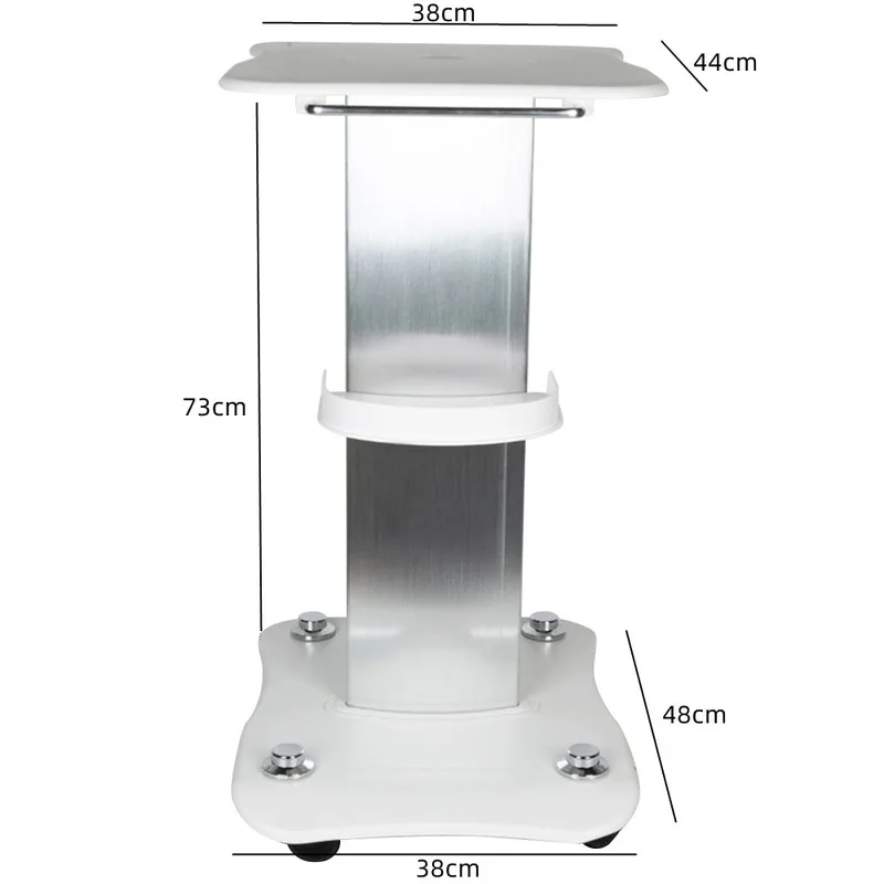 40KG stabiele rollende trolleywagen belasting stevige schoonheidssalon vakmanschap opslag aluminium salonmeubilair