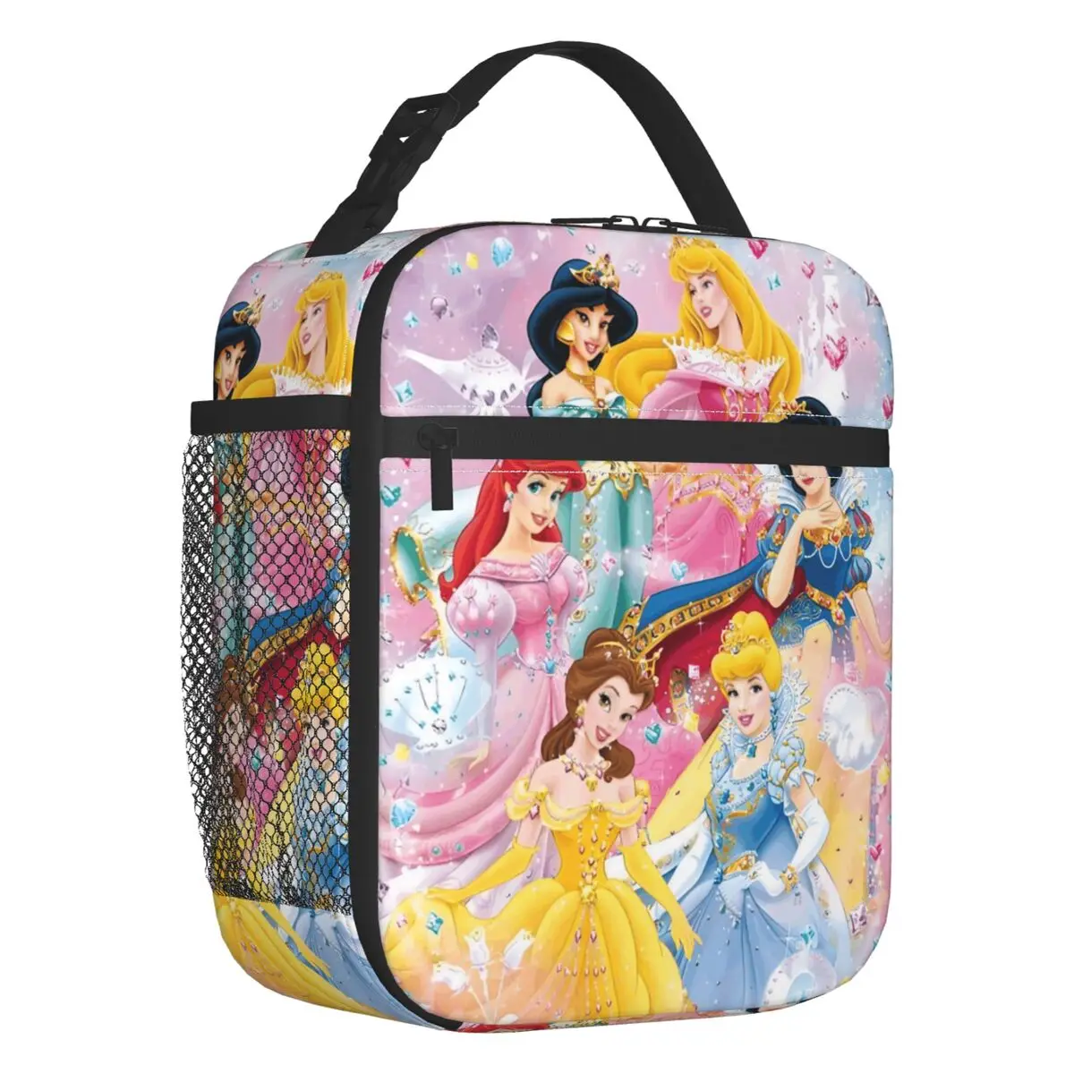 

Princess Insulated Lunch Tote Bag for Women Cartoon Movie Kawaii Film Resuable Cooler Thermal Food Lunch Box Work School Travel