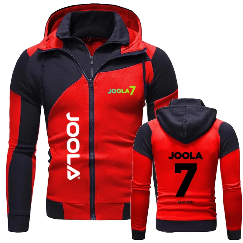 

New JOOLA 7 Full Zipper Hoodie Fake Two piece Badminton Training Coat Quick drying Sweat absorbing Sportswear