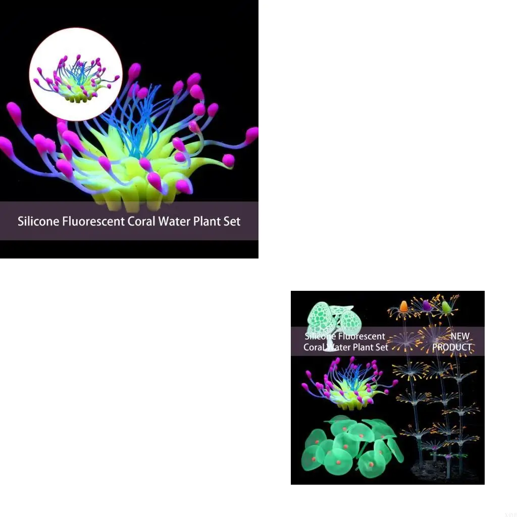 

X4YE Decorative Corals Plant Set Beautiful Aquariums Landscape Undersea Water Plant Enhancing Home or Office Aquariums Displays