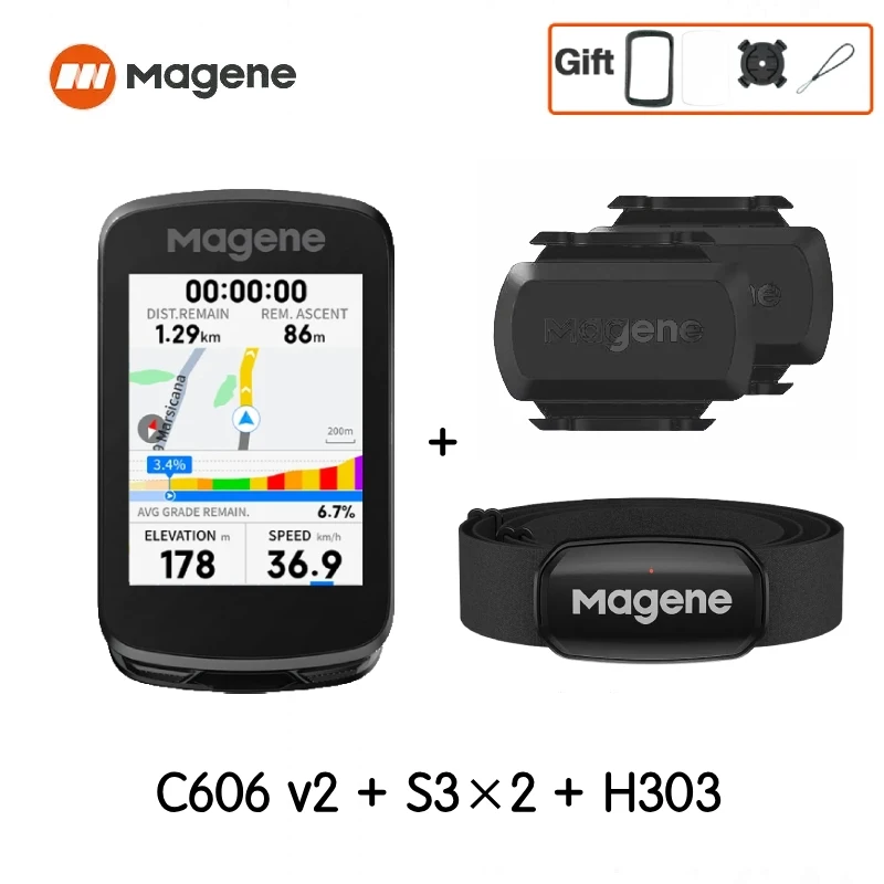 Magene C606V2 Touchscreen GPS Fietscomputer WiFi Snelheidsmeter Fietsen Klim Stopwatch Kilometerteller Bluetooth Ant Navigatie - afbeelding 1