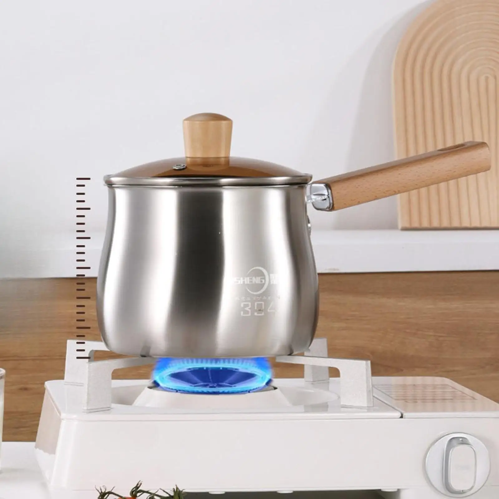 

Thickeded Deep Fryer Pot 304 Stainless Steel Frying Pan Household Frying String Pot Induction Cooker Fuel-Efficient Deep Pot