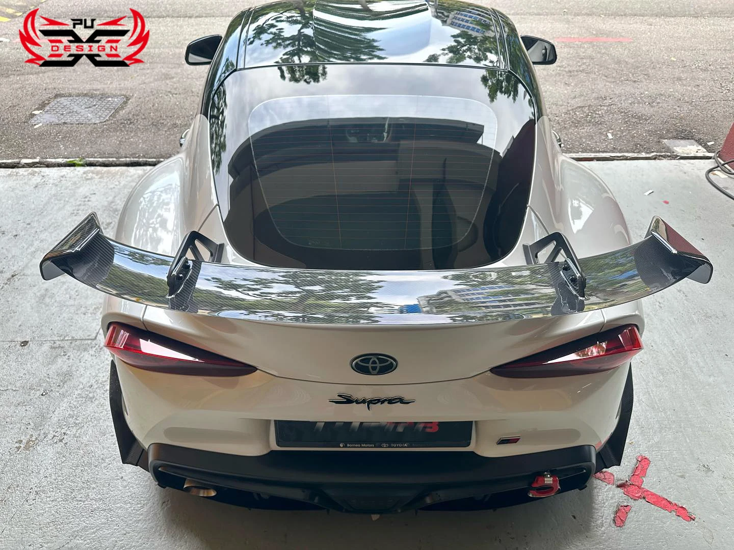 For Toyota SUPRA A90 A91 MK5 Auto Tuning Rear Spoiler ADR Style Dry Carbon Fiber swan neck spoiler wing