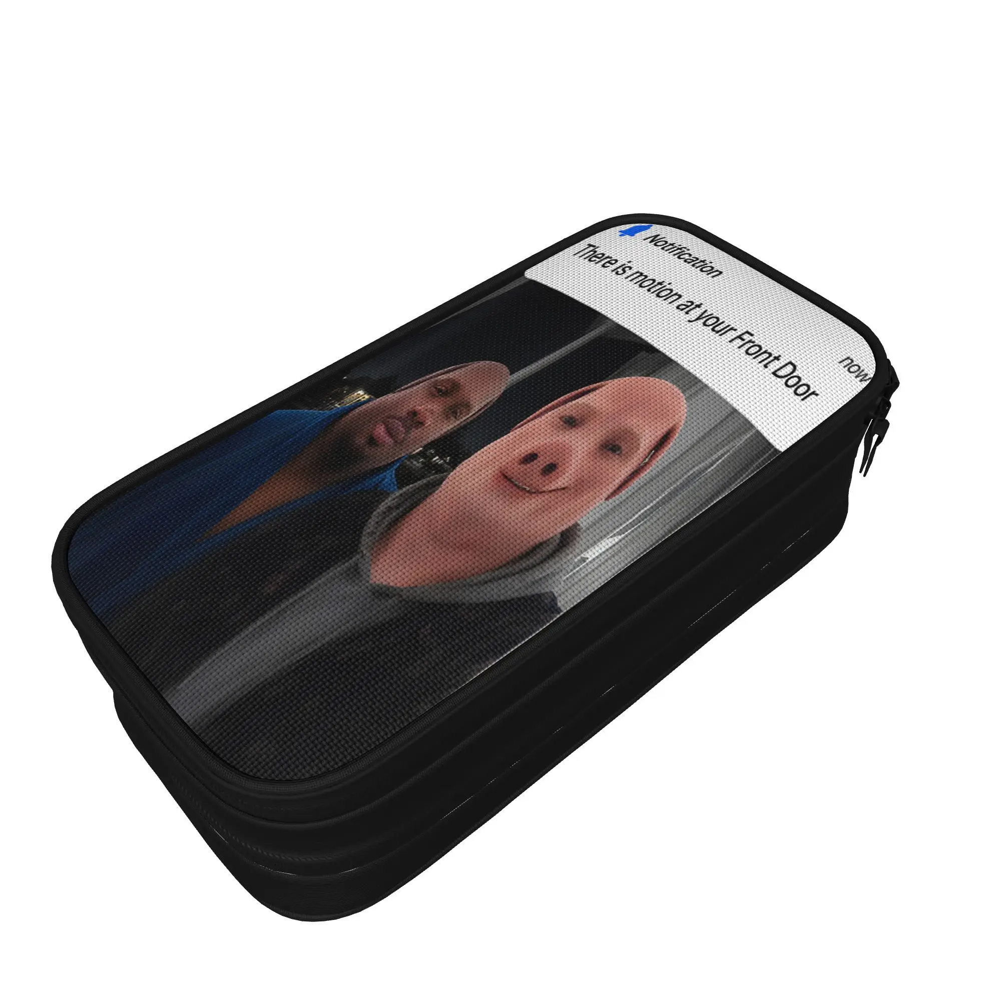 John Pork Dequavious Pork There is Motion At Your Front Door Pencil Case  Zipper Pencil Bag Kids Portable To School Pencil Cases