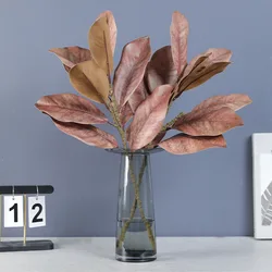 Simulated Plants, Green Plants,Home Furnishings, Indoor Gardens, Greening, Home Decoration, Artificial Simulated Magnolia Leaves