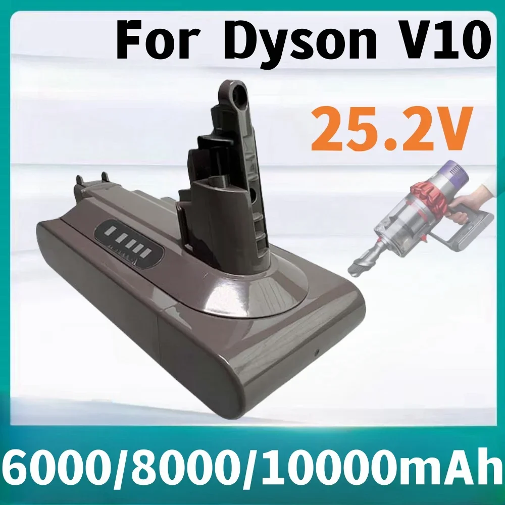 

Аккумулятор 25,2 в 6000/8000/10000 мАч для Dyson V10, Сменный аккумулятор для пылесоса Dyson, запасной литий-ионный аккумулятор для V10