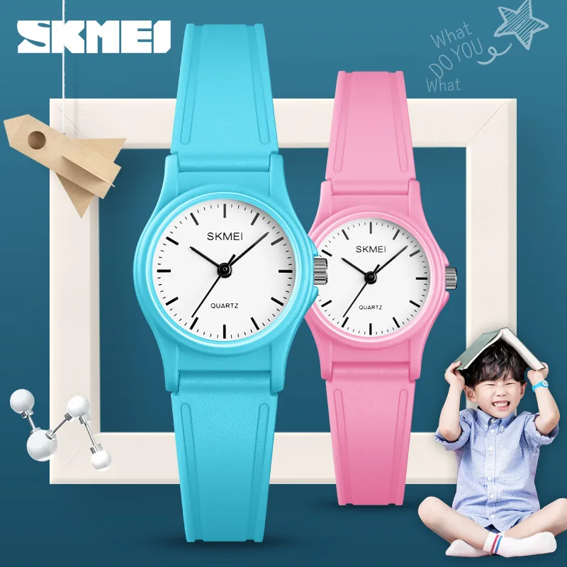 Skmei-Montre étanche simple et compacte pour enfants, cadeau de Noël pour les élèves du primaire