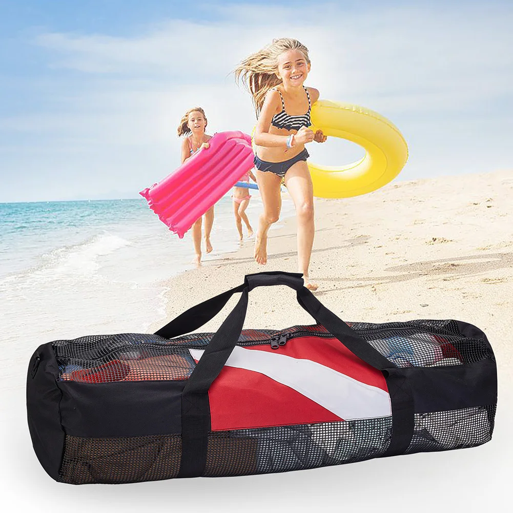 Swimming Beach Storage Bag Extra Large Scuba Diving Mesh Tote with Adjustable Shoulder Strap Snorkeling Gear Organizer