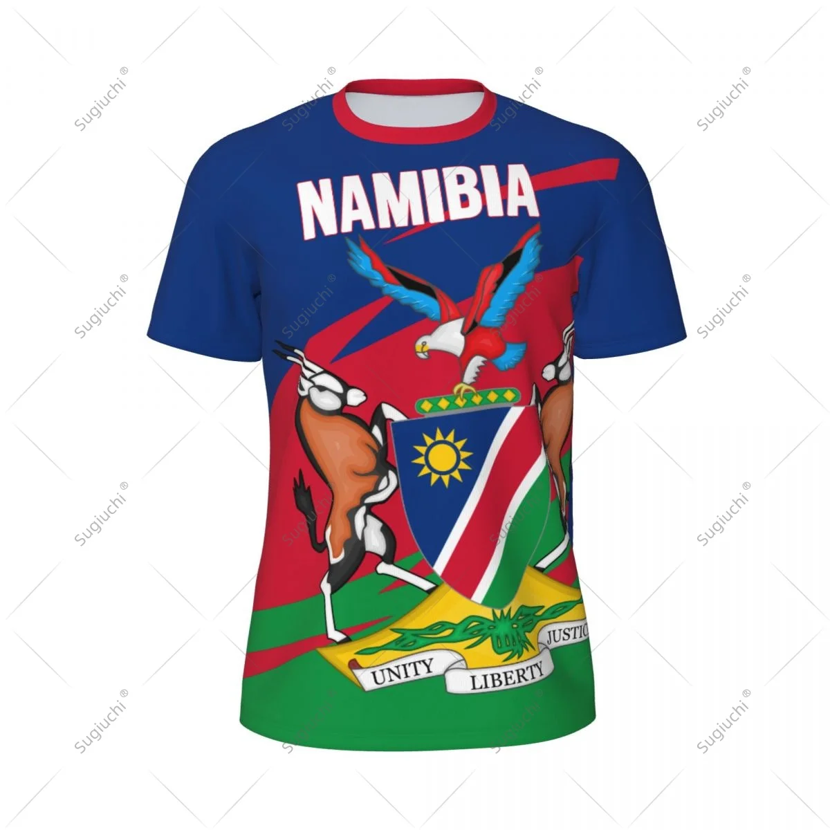 Namibia Flag Men Sports T-shirt Women Tees jersey for Soccer Football Running Bike Tennis Fitness Fans