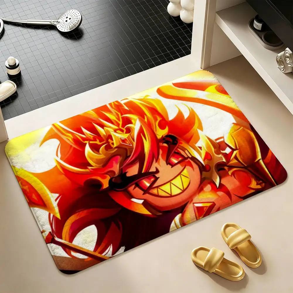 Fire S-Spirit Cookie Run  Shower Room Absorbent Small Floor Mat Soft Comfortable Decorative Foot Mat