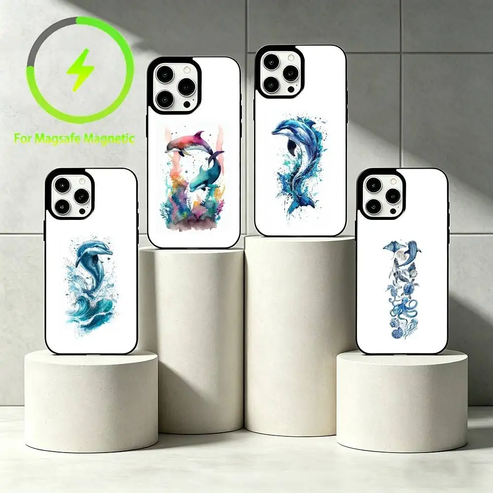 E-Earth Day-ocean Phone Case For iPhone 17 16 15 14 13 12 Pro Max Plus for Mirror Wireless Magnetic Cover