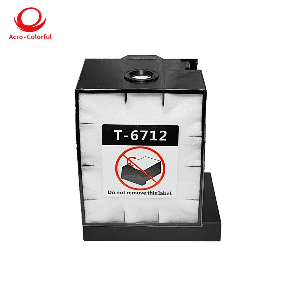 

T6712 Совместимый отпускной картридж для Epson WorkForce Pro WF-6090 6091 6590 6593 8010 8090 8590 WF8510 Коробка для обслуживания отработанных чернил