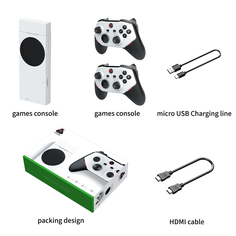 2025 New M88 Video Game Console 2.4G Wireless Rechargeable Controller Gaming Stick 4K 128GB 20000 Games for PS2/psp/N64