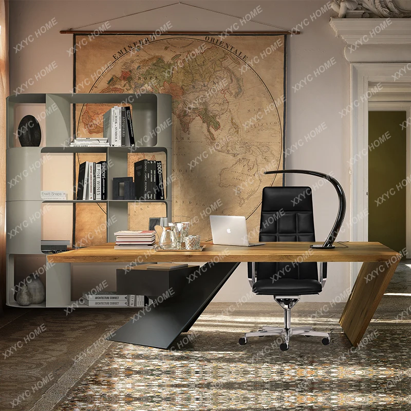 Boss Desk Home Designer Computer Desk Stainless Steel Desk