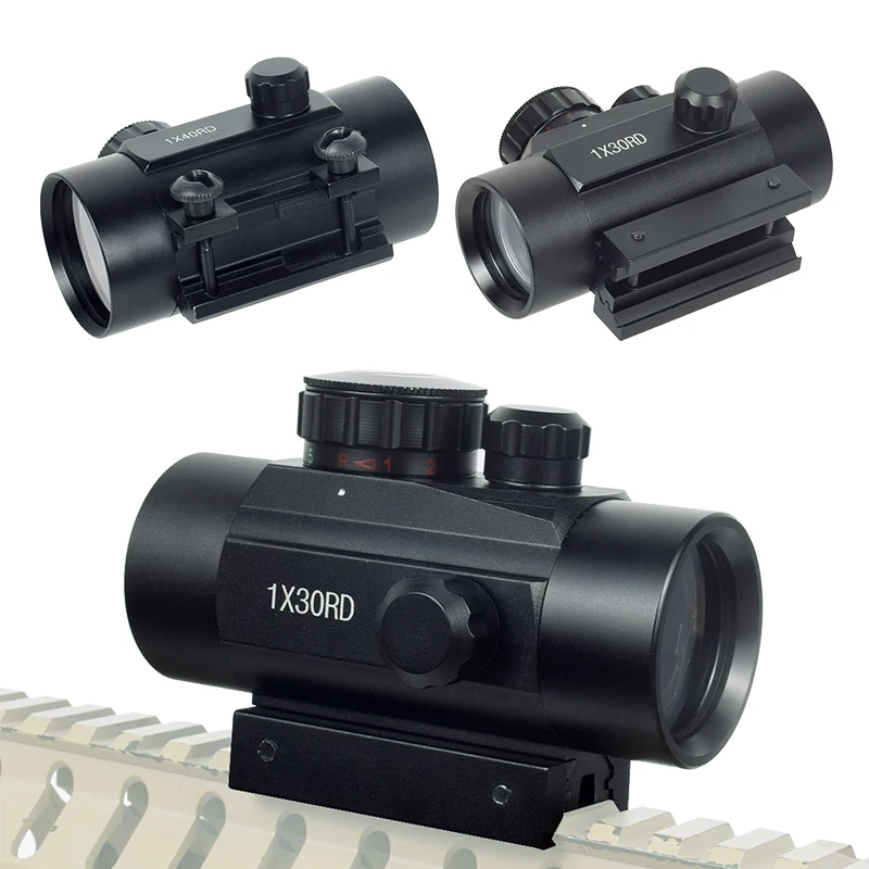 1x30 1x40 Holographic Red Green Dot Scope Sight Single-Tube Adjustable Telescope Tactical Riflescope 1 inch Riser Mount 11/20mm - view 5