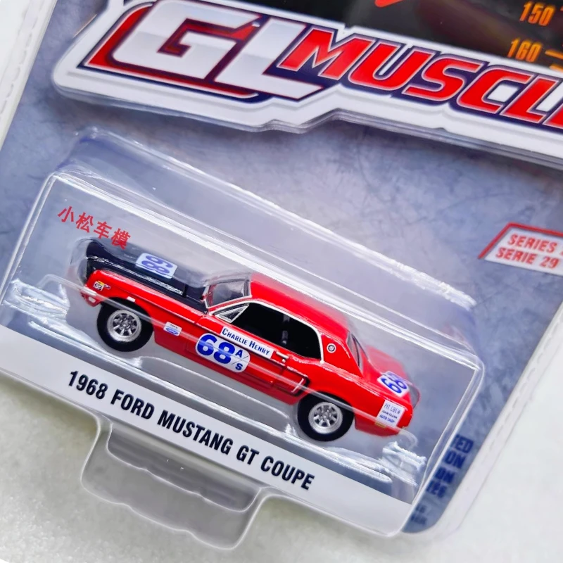

1:64 Green Light Muscle 29-1968 Mustang GT Coupe #68 Charlie Henry Racing Limited Edition Collectible Wall Pendant Gift