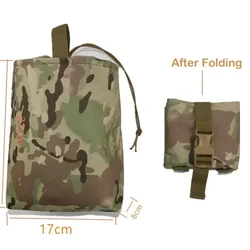 Folding Molle Tactical Magazine Dump Drop Pouch Hunting Airsoft Ammo EDC Tool Bag Household Foldable Utility Recovery Mag Pack