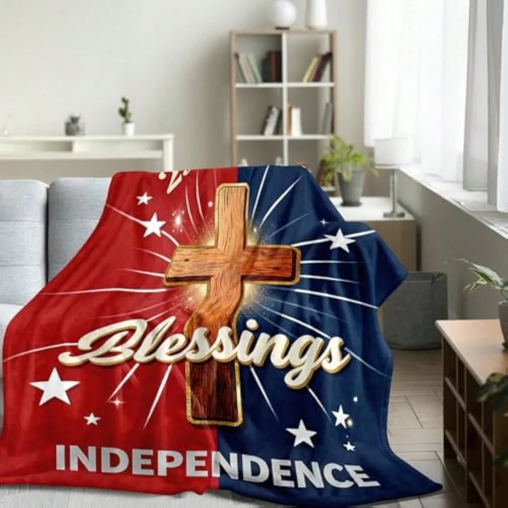 250 Years Of Blessings Blanket 2D Printed Soft Cozy Flannel Throw Blanket for Bed Couch Sofa Camping Travel Warm Blanket Gift