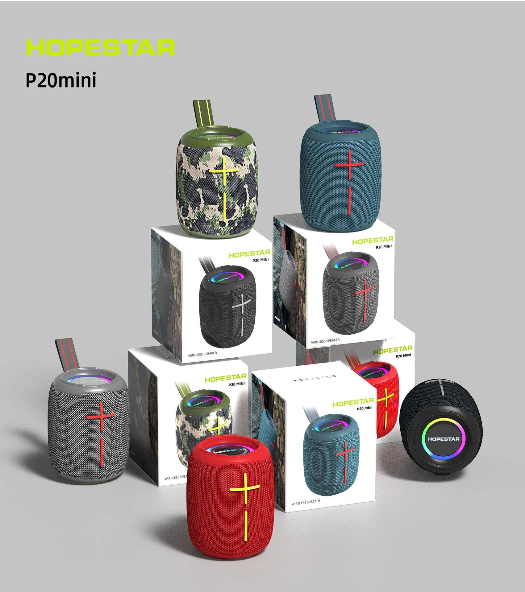 

HOPESTAR-P20 Mini Wireless for Bluetooth Speaker 10W USB Output Power Creative Gift Boxed Foreign Trade Hot Sal