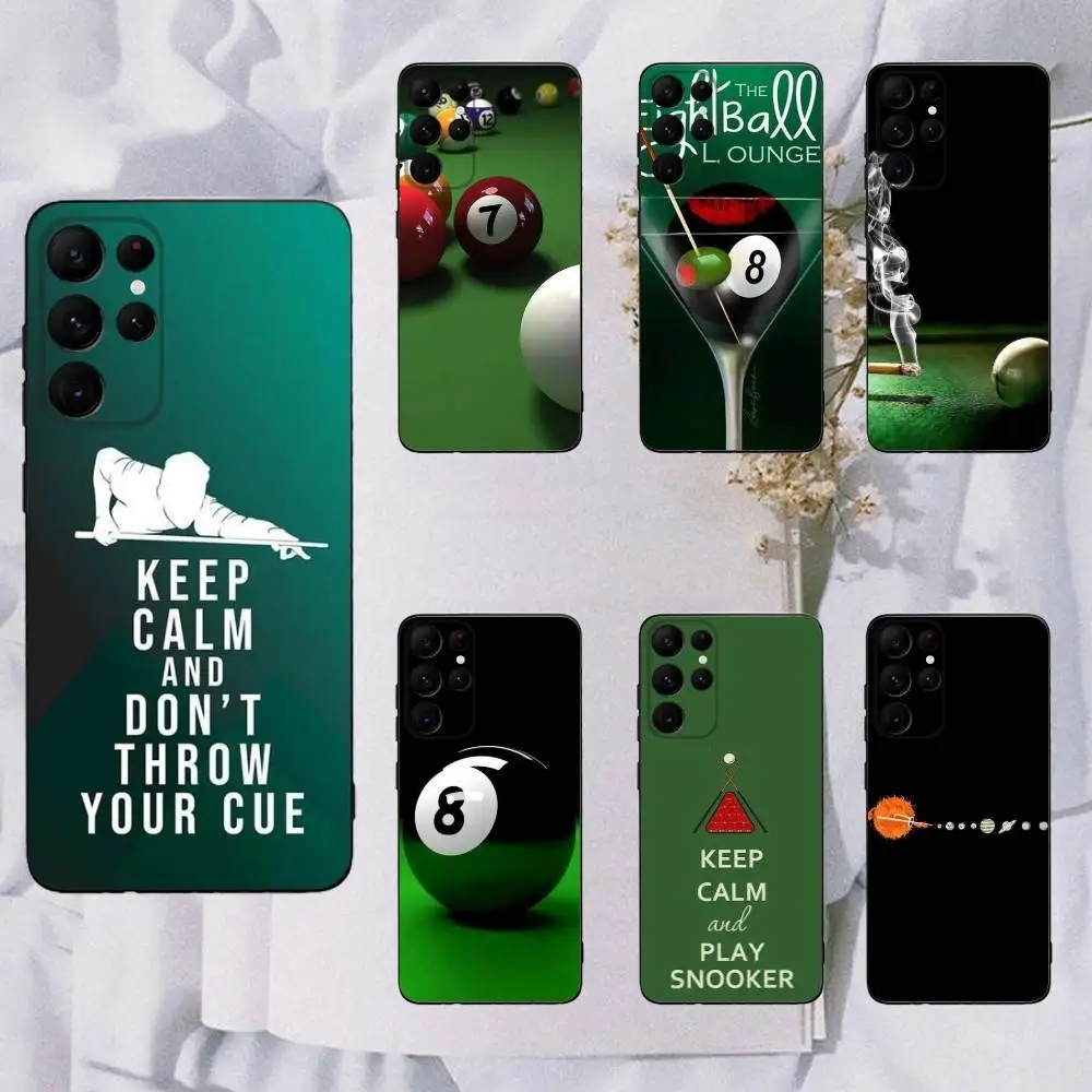 

Billiards Ball Snooker Phone Case For Samsung Galaxy A13,A21s,A22,A31,A32,A52,A53,A71,A80,Soft Black Shell