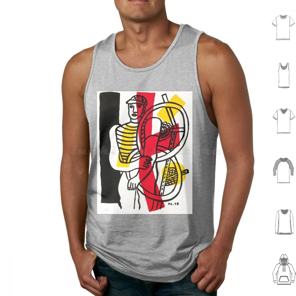 Fernand Leger-Entangled Art Poster Tank Tops Vest Sleeveless Vintage Art Vintage Illustrations Retro Art Vintage Retro