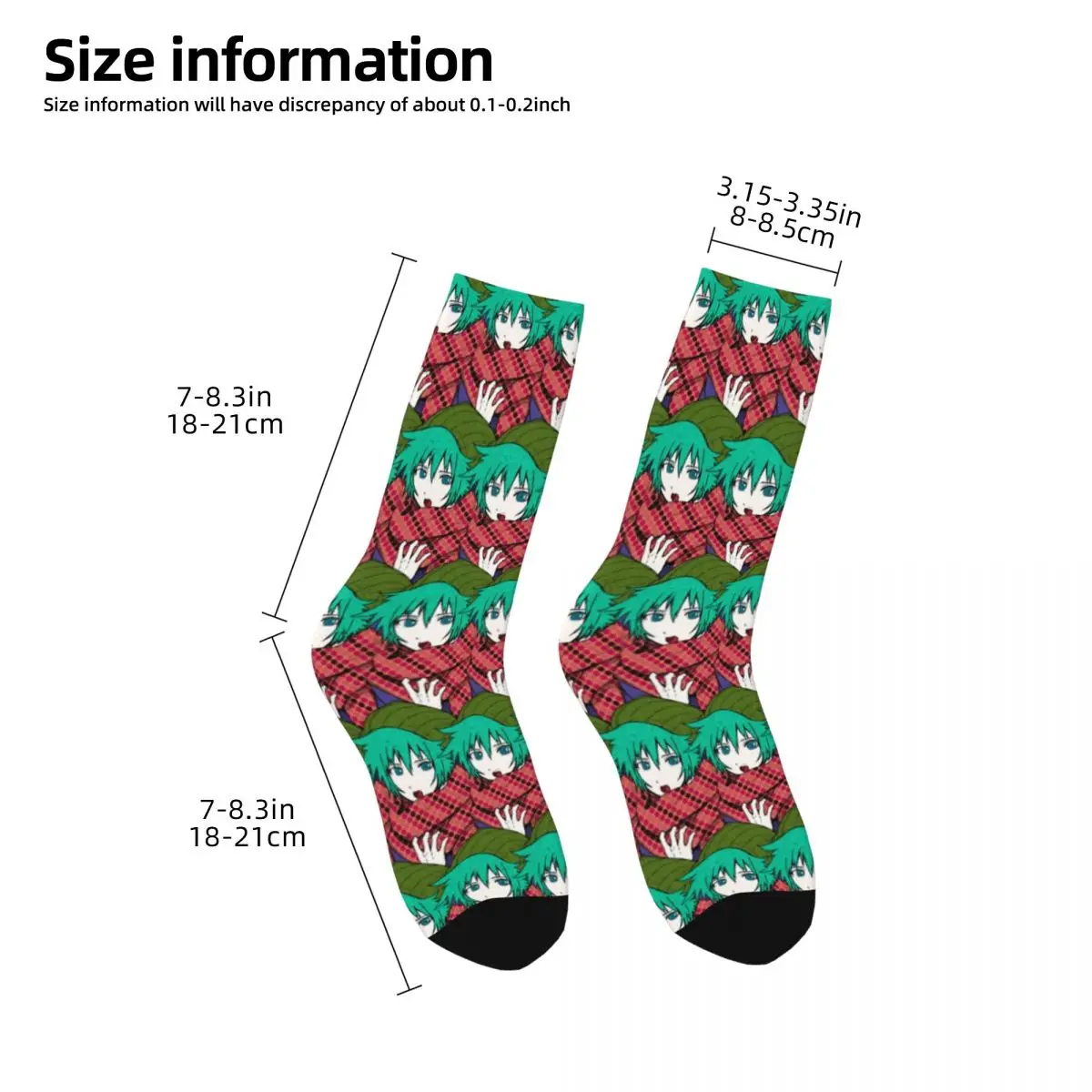 Casual YTTD Anime GameShin Tsukimi Your Turn To Die Unisex Round neck Socks Windproof Novelty Four Seasons Stockings Gift