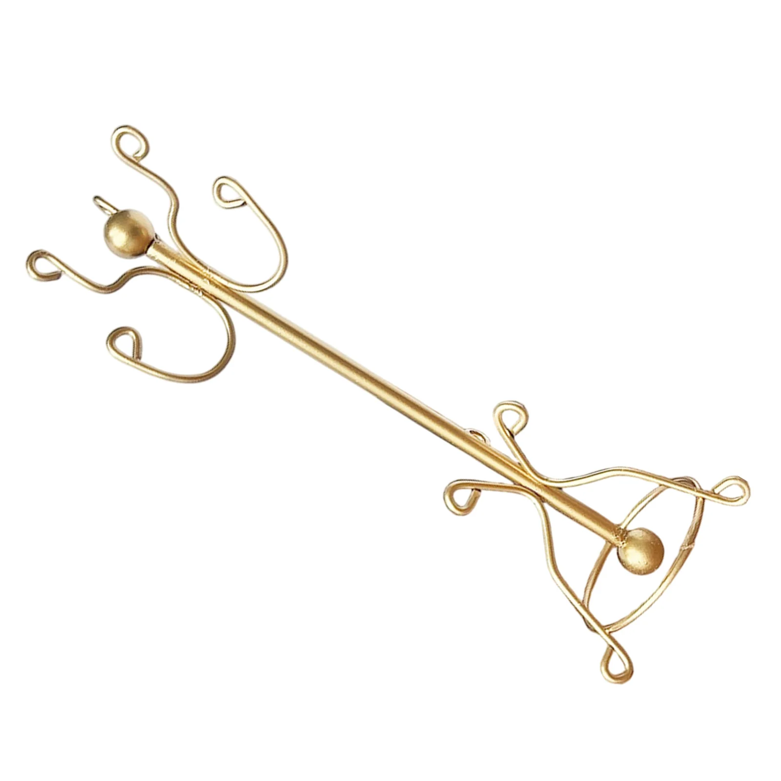 Appendiabiti in metallo in miniatura Appendiabiti per casa delle bambole 1:12 Design robusto per organizzare mini abiti Scena di giocattoli