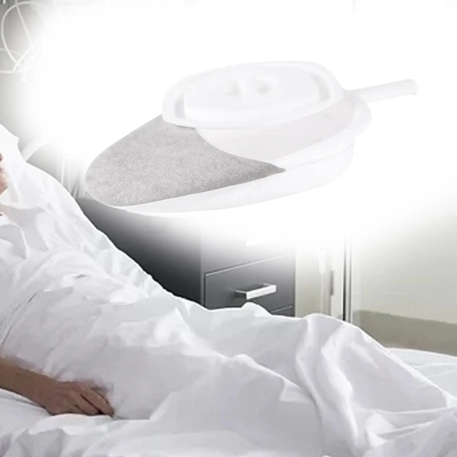 Bedpans for Men Comfortable Home Use Durable Spill Free White Smooth Portable