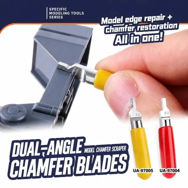 Ustar Dual Angle Chamfer Scraper UA97004/UA97005 Precision Deburring Tool For Plastic Model Military Hobby Craft Chamfering Too