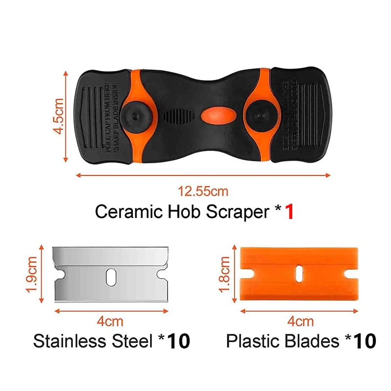 Dual-Head Handvat Lijm Scheermes Schraper met Plastic/Metalen Messen voor Mobiele Telefoon Tablet Auto Glasreiniger Zelfklevende Etiketten Remover