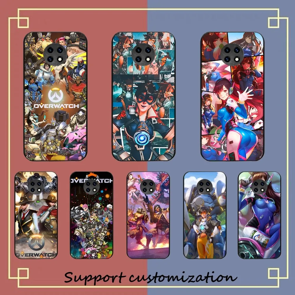 Game O-Overwatch Mousepad For Redmi 5 6 7 8 9 10 plus pro 6 7 8 9 A GO K20 K30 K40 pro plus F3 Fundas